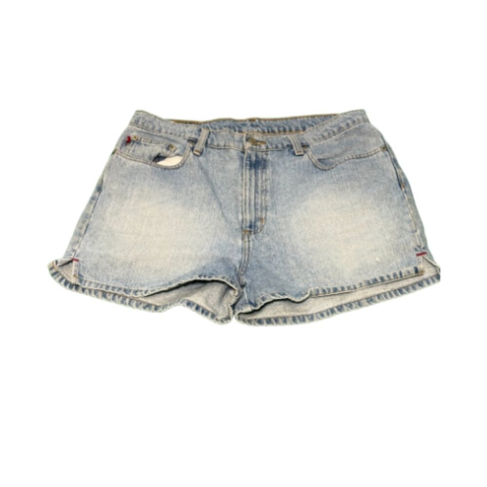 Gently Worn Blue Denim RALPH LAUREN Weekender Shorts Size 12 (BB0924)
